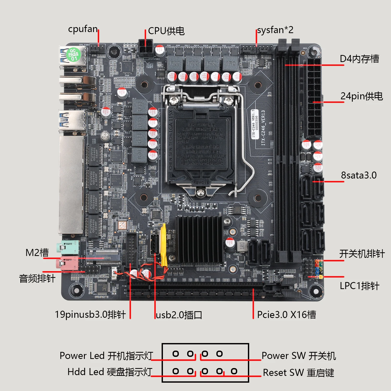 C246 NAS Motherboard 8 SATA 3. - Nas Motherboard 8 Sata Mini Itx 评论和价格